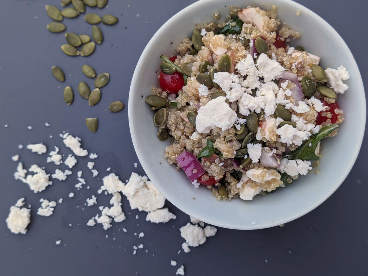 Easy Quinoa Salad with Feta (and BEST Dressing!) Replenish & Nurture